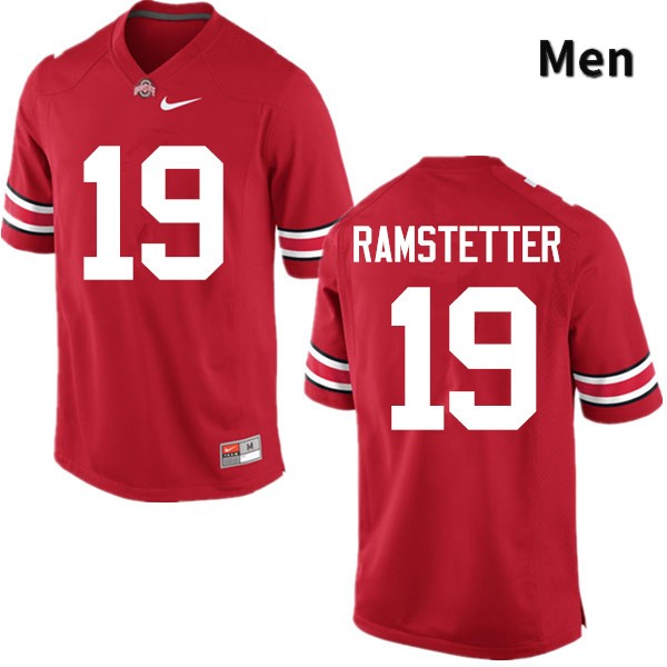 Ohio State Buckeyes Joe Ramstetter Men's #19 Red Game Stitched College Football Jersey